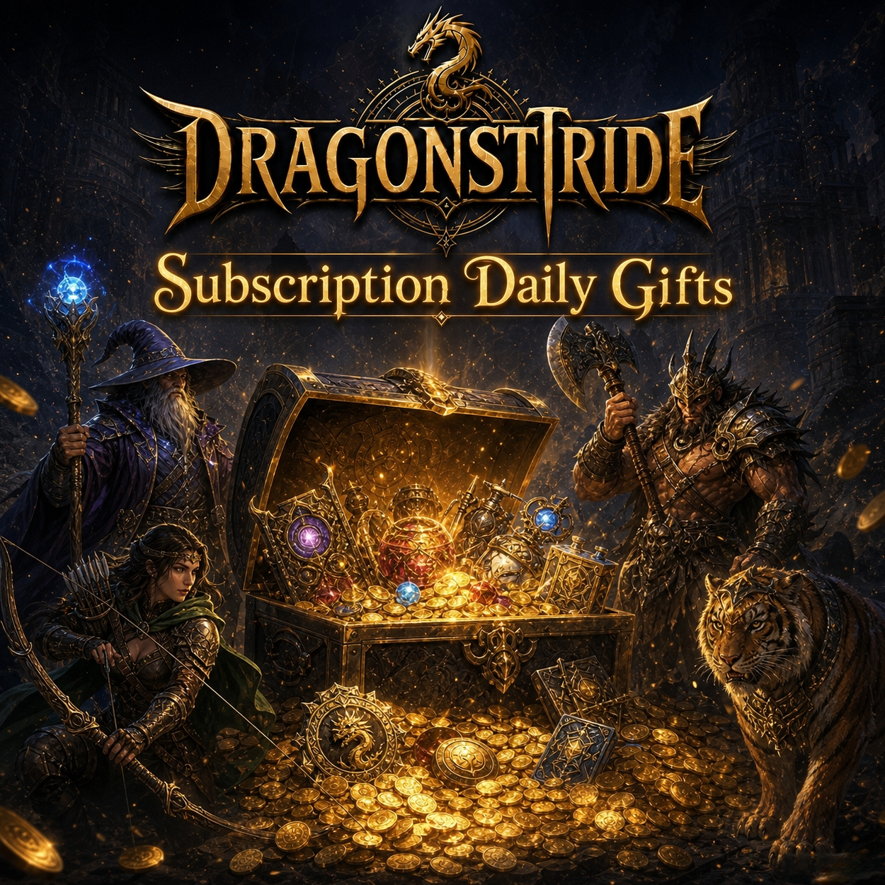 Dragonstride Silent Gods subscription and daily gifts